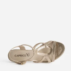 Caprice Sandales^Sandale dée cuir effet python verni OR