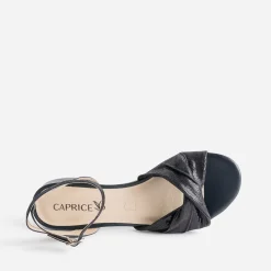 Caprice Sandales^Sandale cuir effet python verni MARINE