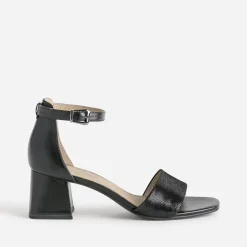 Caprice Sandales^Sandale e cuir talon flare NOIR