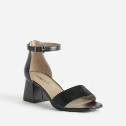 Caprice Sandales^Sandale e cuir talon flare NOIR