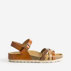 Eram Sandales^Sandale en cuir COGNAC