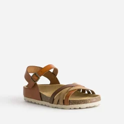 Eram Sandales^Sandale en cuir COGNAC