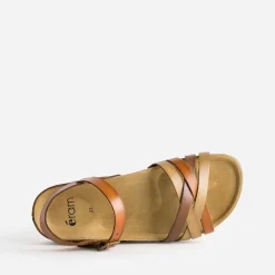 Eram Sandales^Sandale en cuir COGNAC