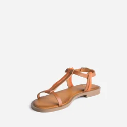 Eram Sandales^Sandale cognac et en cuir ORANGE