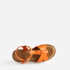 Buggy Sandales^Sandale compensée en cuir ORANGE