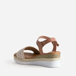 Eram Sandales^Sandale compensée en cuir éco-conçu ROSE