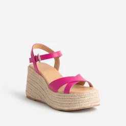 Texto Sandales^Sandale compensée fuchsia ROSE