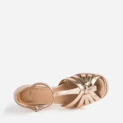 Eram Sandales^Sandale cuivrée à talon BEIGE