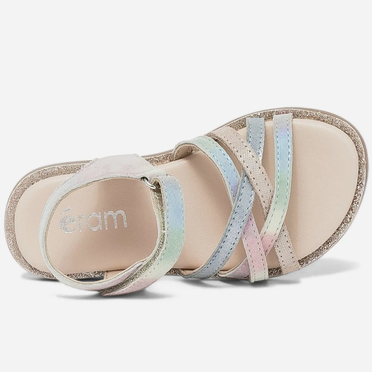 Eram Sandales^Sandale en cuir imprimé arc-en-ciel MULTICOLORE