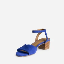 Eram Flex Sandales^Sandale électrique cuir velours BLEU