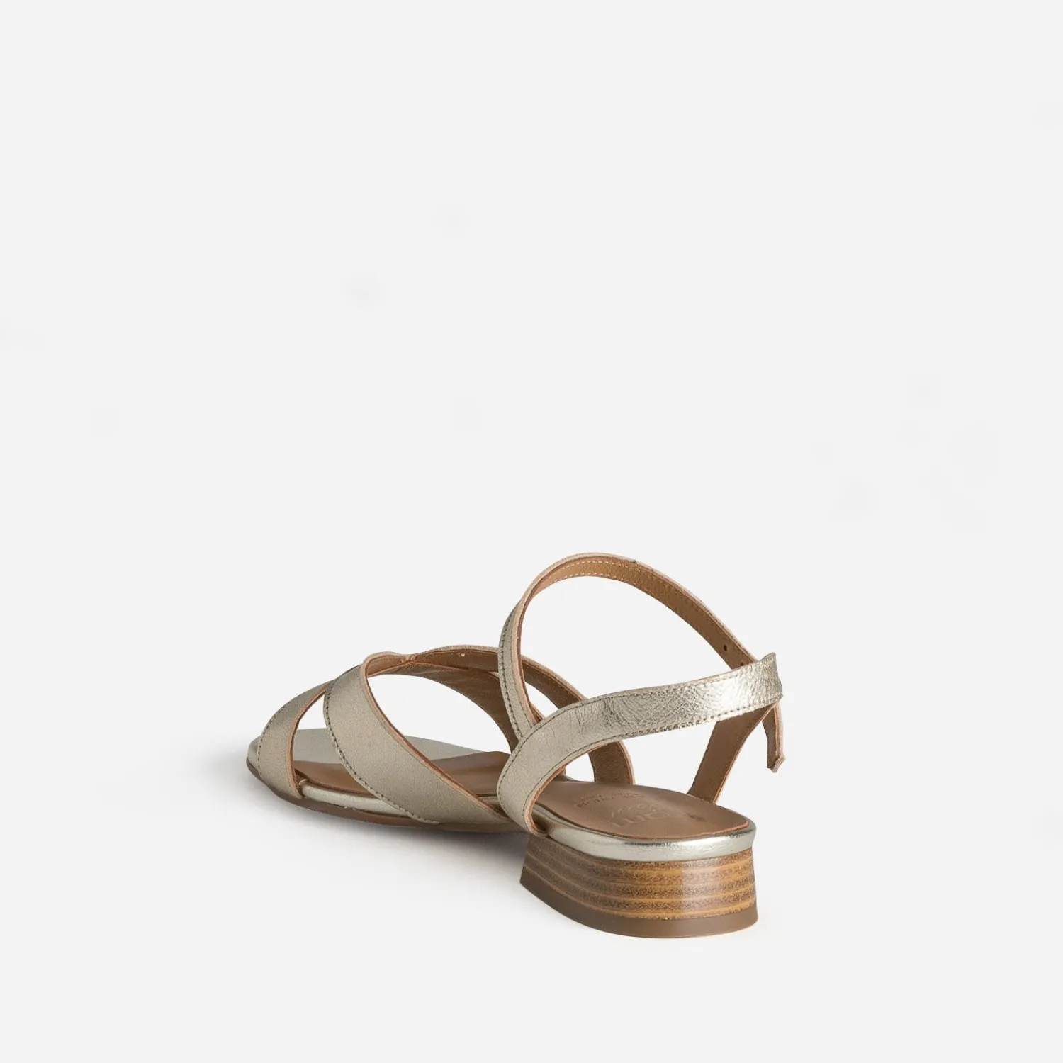 Eram Flex Sandales^Sandale dée cuir petit talon OR
