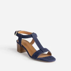 Eram Flex Sandales^Sandale en cuir velours MARINE