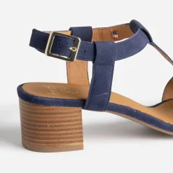 Eram Flex Sandales^Sandale en cuir velours MARINE