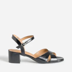 Eram Flex Sandales^Sandale cuir verni NOIR