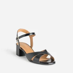Eram Flex Sandales^Sandale cuir verni NOIR