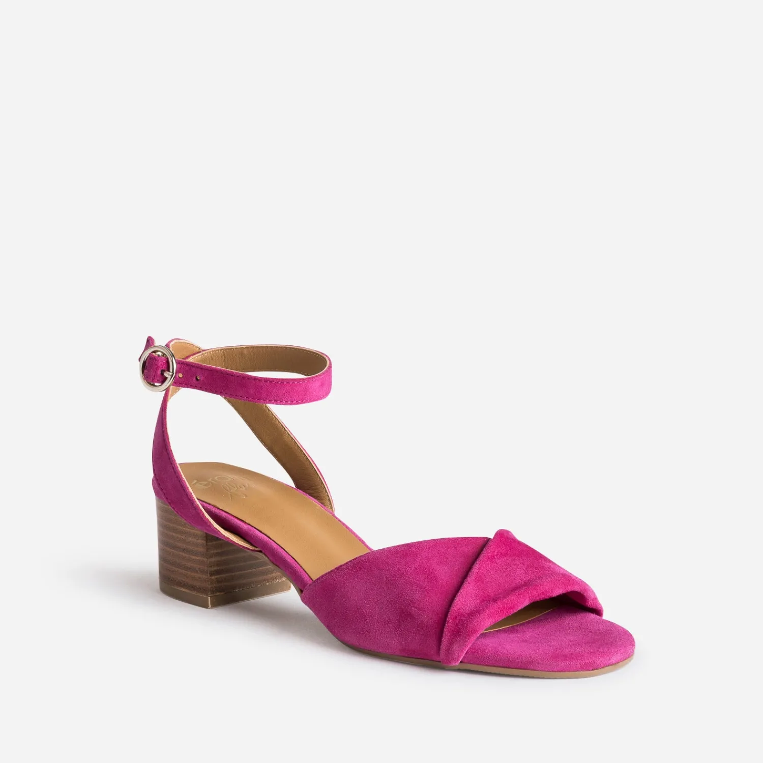 Eram Flex Sandales^Sandale foncé cuir velours ROSE