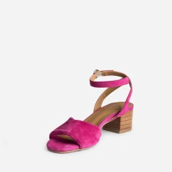 Eram Flex Sandales^Sandale foncé cuir velours ROSE