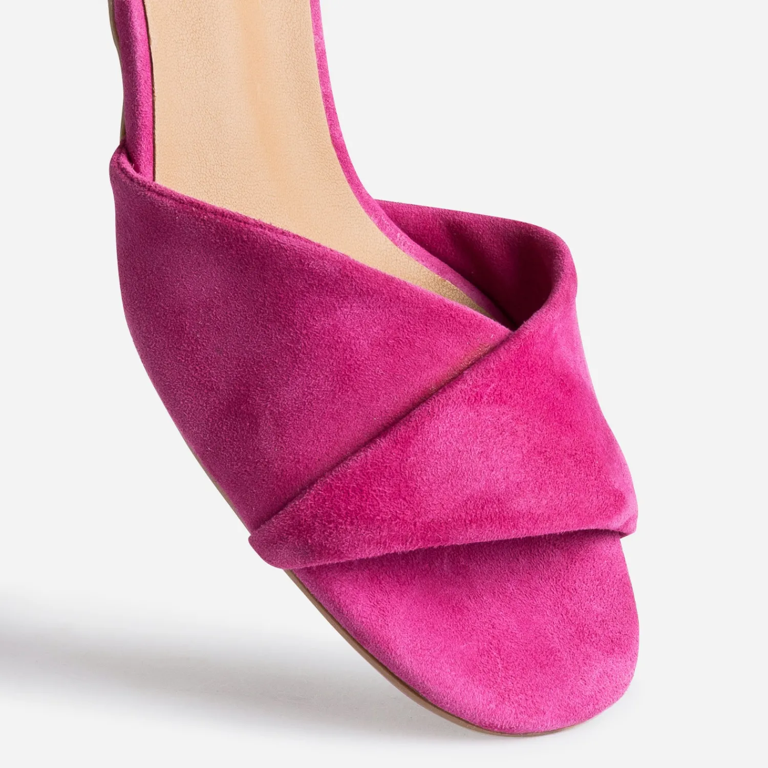 Eram Flex Sandales^Sandale foncé cuir velours ROSE