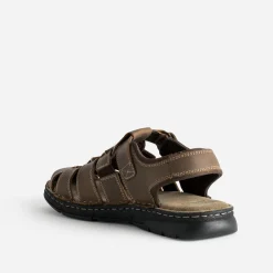 FRANCE ARNO Nu-Pieds/Sandales^Sandale fermée marron cuir COGNAC