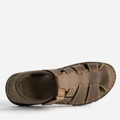 FRANCE ARNO Nu-Pieds/Sandales^Sandale fermée marron cuir COGNAC