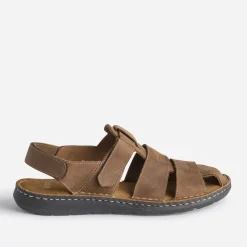 Eram Nu-Pieds/Sandales^Sandale fermée marron en cuir CAMEL