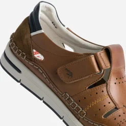 Fluchos Nu-Pieds/Sandales^Sandale en cuir COGNAC