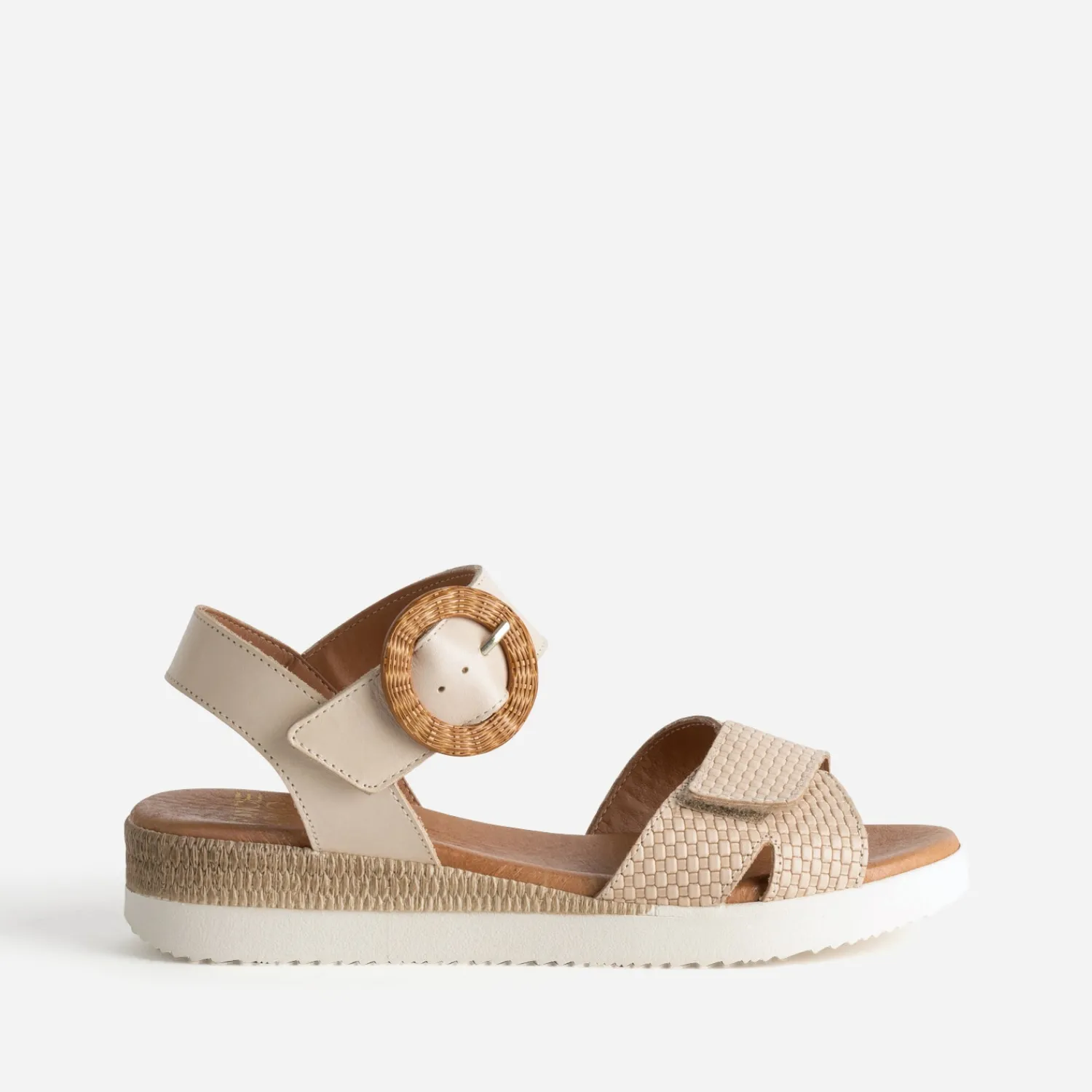 FRANCE ARNO Sandales^Sandale cuir embossé BEIGE