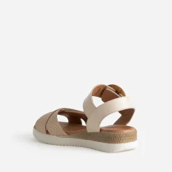 FRANCE ARNO Sandales^Sandale cuir embossé BEIGE