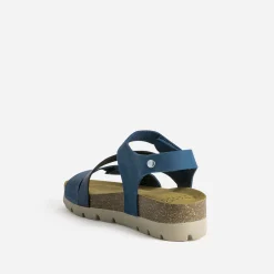 FRANCE ARNO Sandales^Sandale e cuir nubuck BLEU