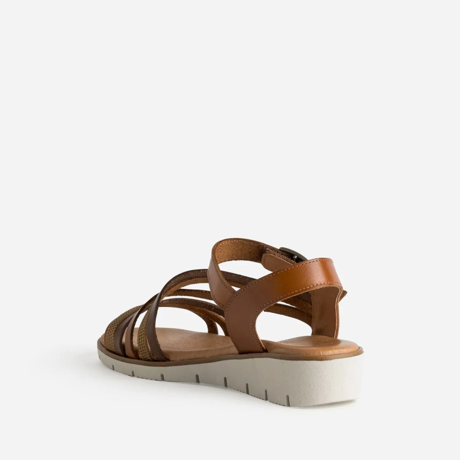 FRANCE ARNO Sandales^Sandale cuir COGNAC