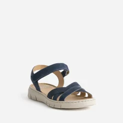FRANCE ARNO Sandales^Sandale cuir nubuck MARINE