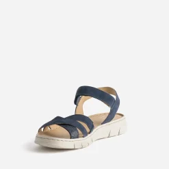 FRANCE ARNO Sandales^Sandale cuir nubuck MARINE