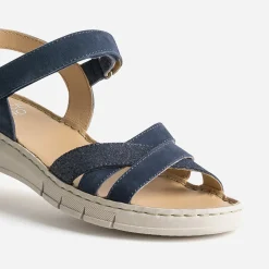 FRANCE ARNO Sandales^Sandale cuir nubuck MARINE