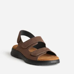 FRANCE ARNO Nu-Pieds/Sandales^Sandale cuir à scratchs MARRON