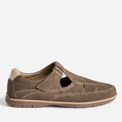 FRANCE ARNO Nu-Pieds/Sandales^Sandale taupe en cuir nubuck MARRON