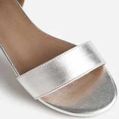 Eram Sandales^Sandale argent à petit talon GRIS