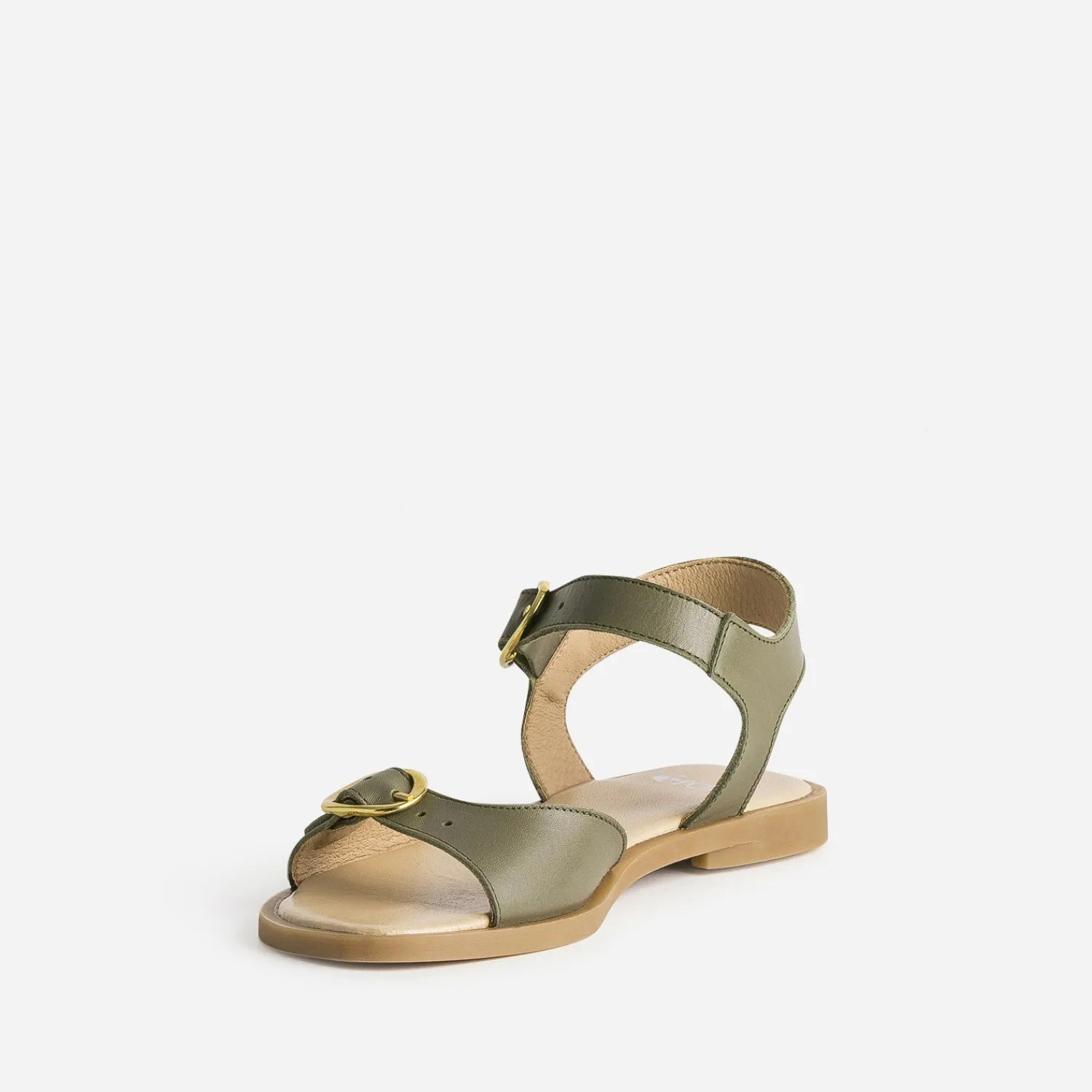 Eram Sandales^Sandale en cuir KAKI