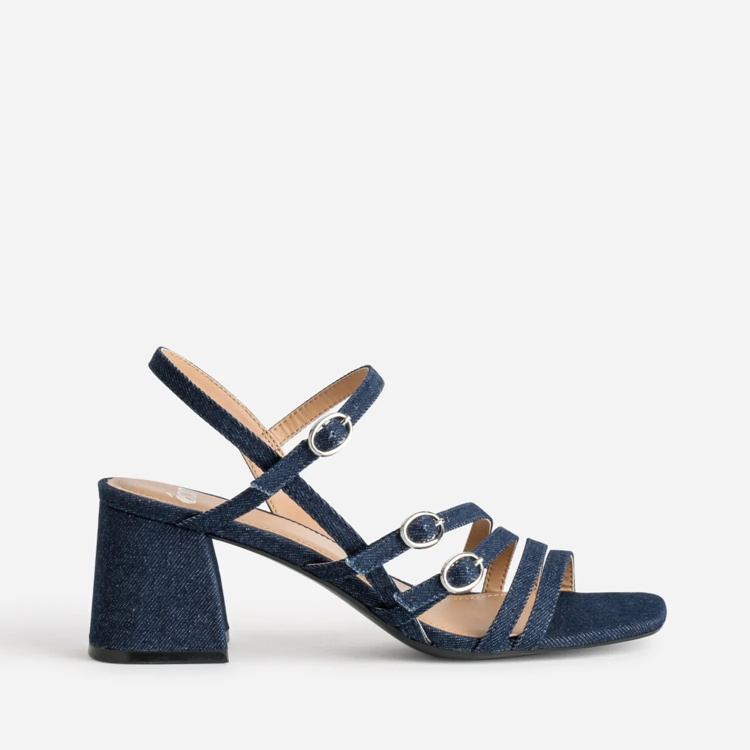 Eram Sandales^Sandale marine en jean BLEU