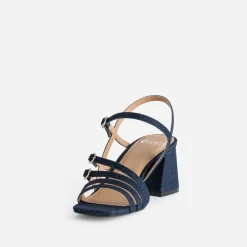 Eram Sandales^Sandale marine en jean BLEU