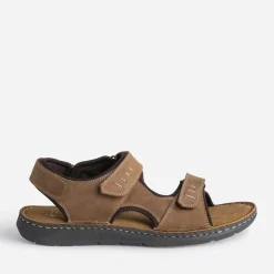 Eram Nu-Pieds/Sandales^Sandale marron en cuir éco-conçu CAMEL