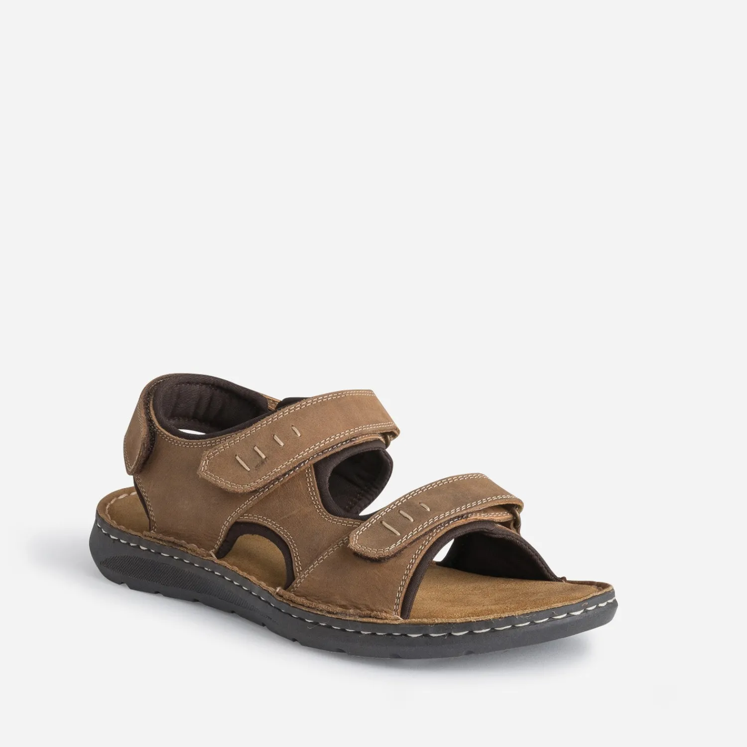 Eram Nu-Pieds/Sandales^Sandale marron en cuir éco-conçu CAMEL