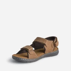Eram Nu-Pieds/Sandales^Sandale marron en cuir éco-conçu CAMEL
