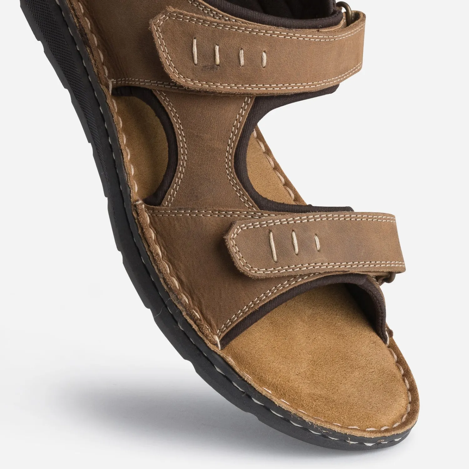 Eram Nu-Pieds/Sandales^Sandale marron en cuir éco-conçu CAMEL