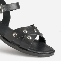 Eram Sandales^Sandale e cuir décor clous NOIR