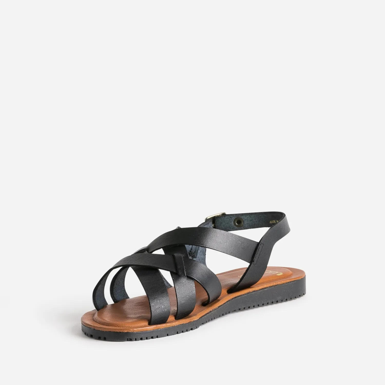 Eram Sandales^Sandale e en cuir à brides croisées NOIR