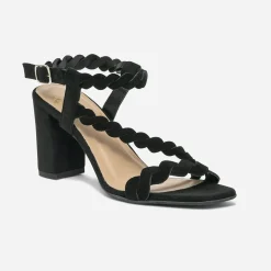 Eram Sandales^Sandale e en cuir velours NOIR