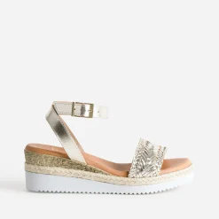 Eram Espadrilles|Sandales^Sandale en cuir éco-conçu OR
