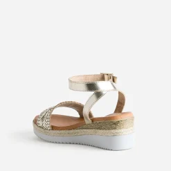 Eram Espadrilles|Sandales^Sandale en cuir éco-conçu OR