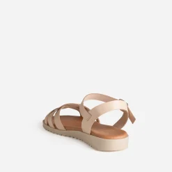 Eram Sandales^Sandale orange en cuir ECRU