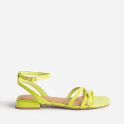 Texto Sandales^Sandale plate lime verni VERT